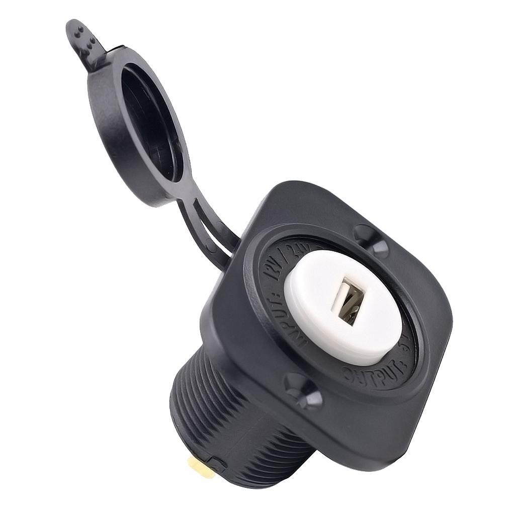 2.1A 5V Phone GPS USB Power Supply Socket for 12-24V Car Motorcycle SUV Boat