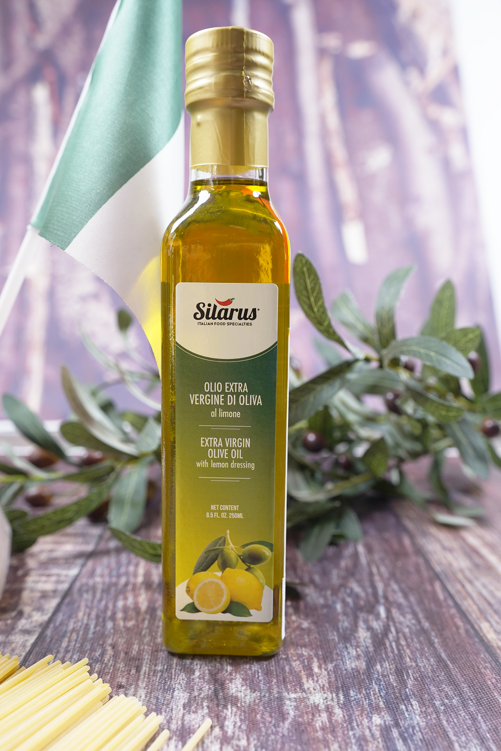 Dầu Olive Nguyên Chất Vị Chanh Silarus 250ml thương hiệu Silarus nhập khẩu từ Ý