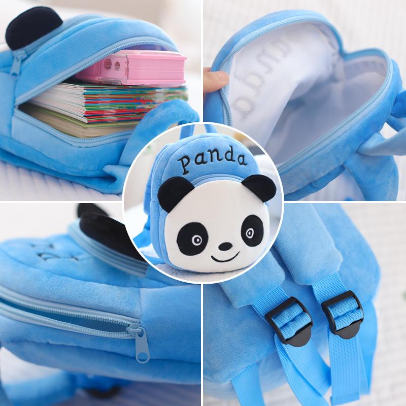 FUDEAM Mềm Mại Sang Trọng Mèo Hoạt Hình Thỏ Gấu Trúc Ba Lô Trẻ Em Trẻ Em Mẫu Giáo Hình Thú Dễ Thương Schoolbag Bé Gái Bé Trai Lưng
