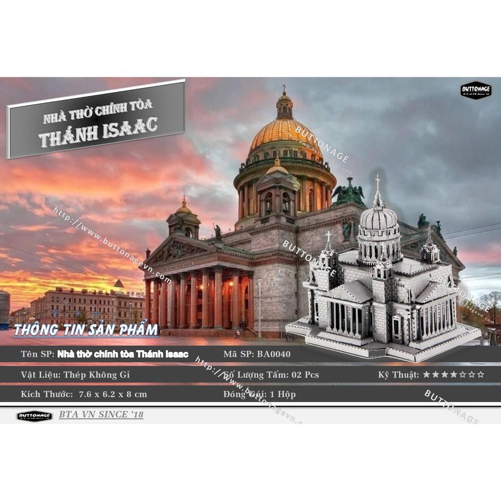 Mô Hình Lắp Ráp 3d Nhà thờ chính tòa Thánh Isaac