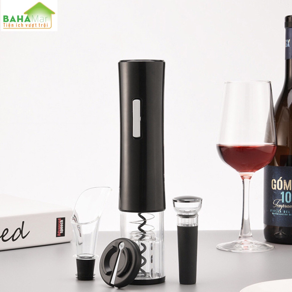 BỘ DỤNG CỤ MỞ VANG BẰNG ĐIỆN - MỞ NÚT CHAI HÚT CHÂN KHÔNG ĐẢM BẢO BAHAMAR Mở nhanh trong vài giây là ngoài sức tưởng tượng với hệ thống điện Áp dụn