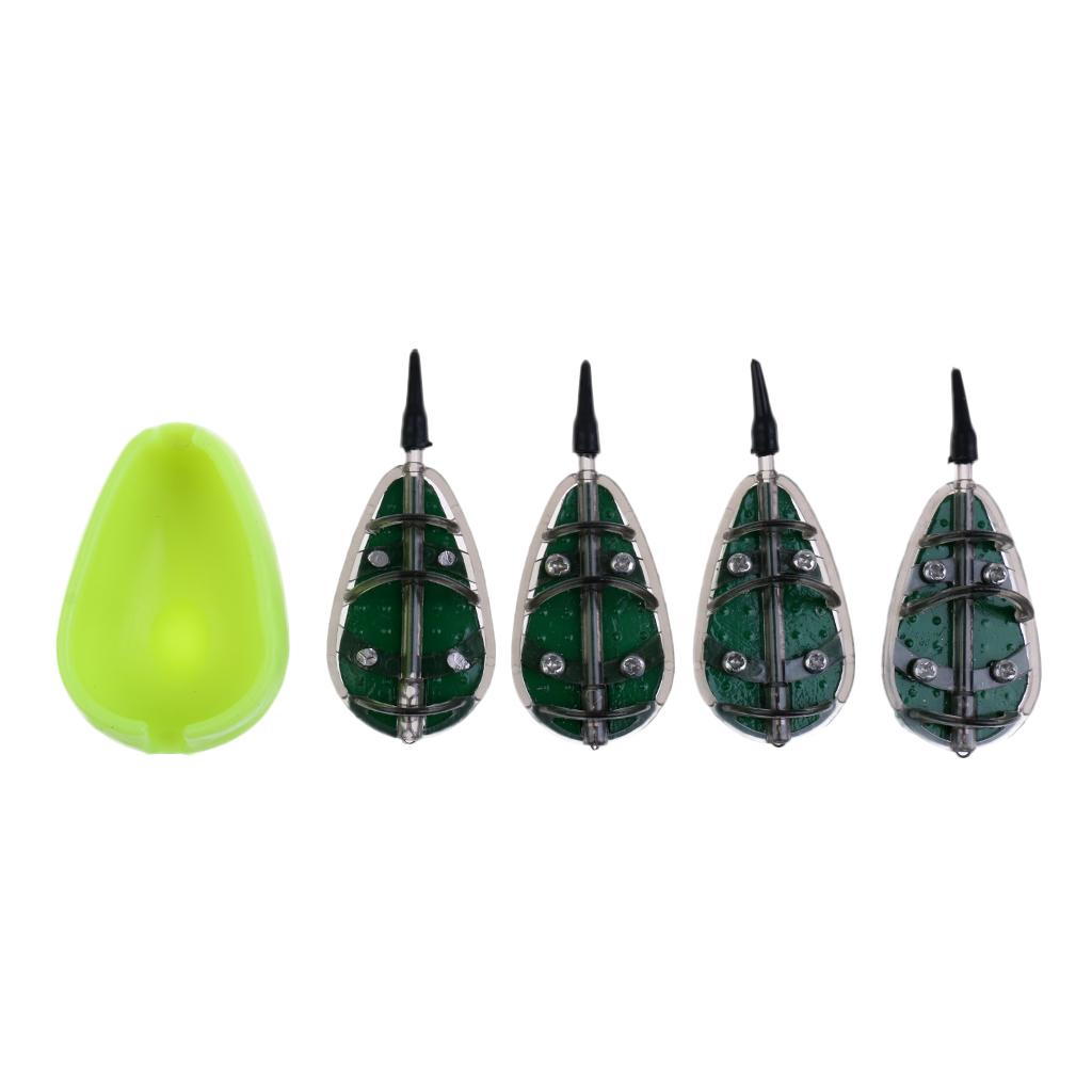 Fishing Inline Method Feeder Set 30g 40g 50g 60g Fishing Bait Cage & Mould