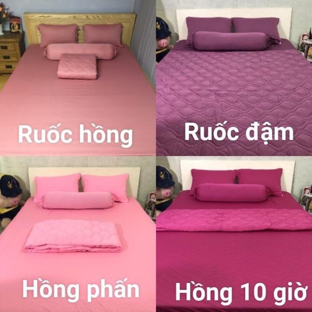 Bô drap ga thun lạnh trơn chất thun Hàn Quốc đẹp, mát