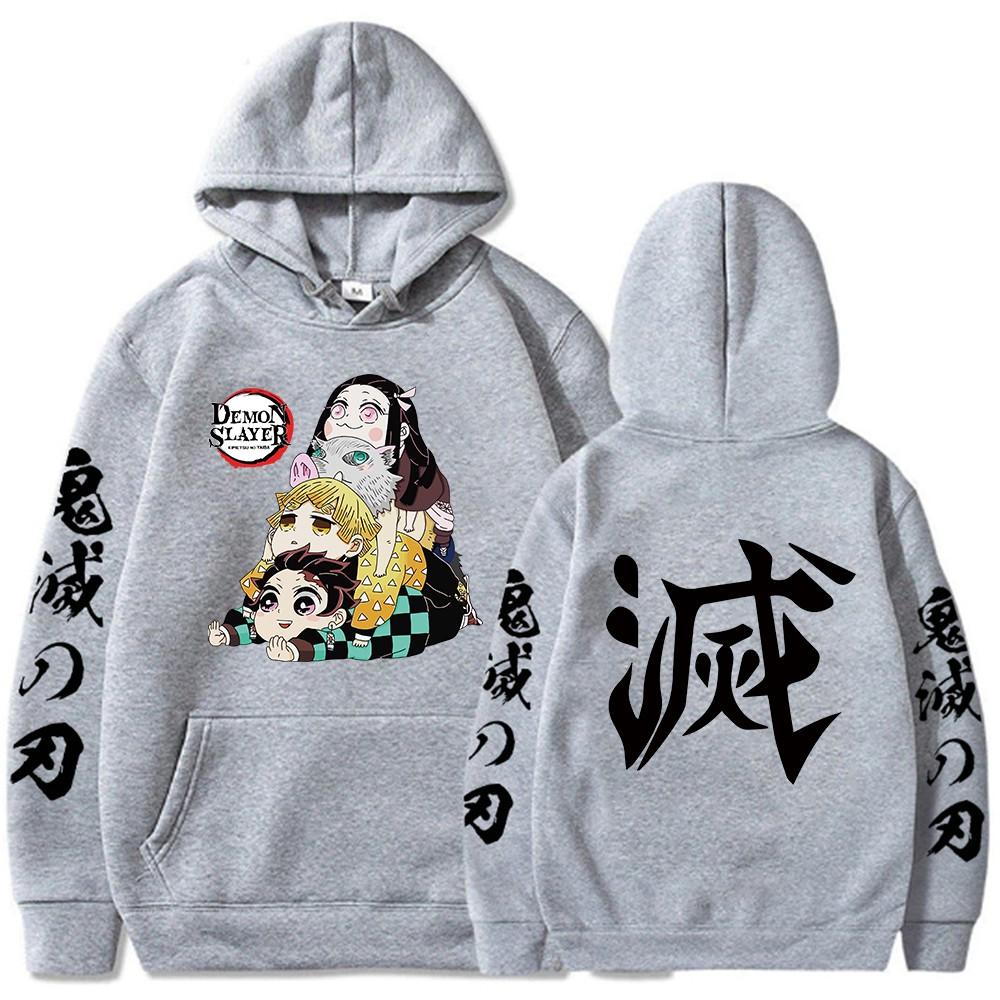 Áo Hoodie Demon Slayer Anime Áo Hoodie form rộng dài tay