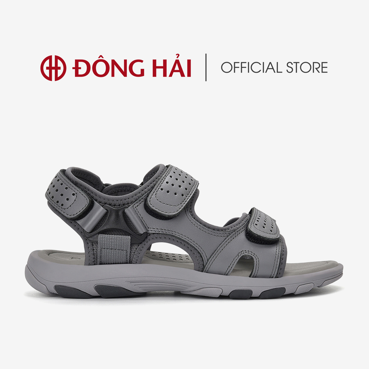 Sandal nam da bò Đông Hải quai ngang thiết kế hiện đại điều chỉnh được quai hậu - S3217