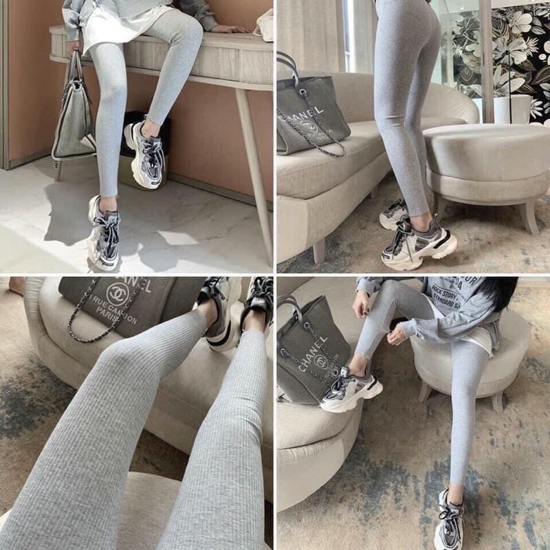 QUẦN LEGGING LEN TĂM CẠP CHỮ GEN BỤNG_ Quần Legging Len Tăm Cạp Chun Chữ