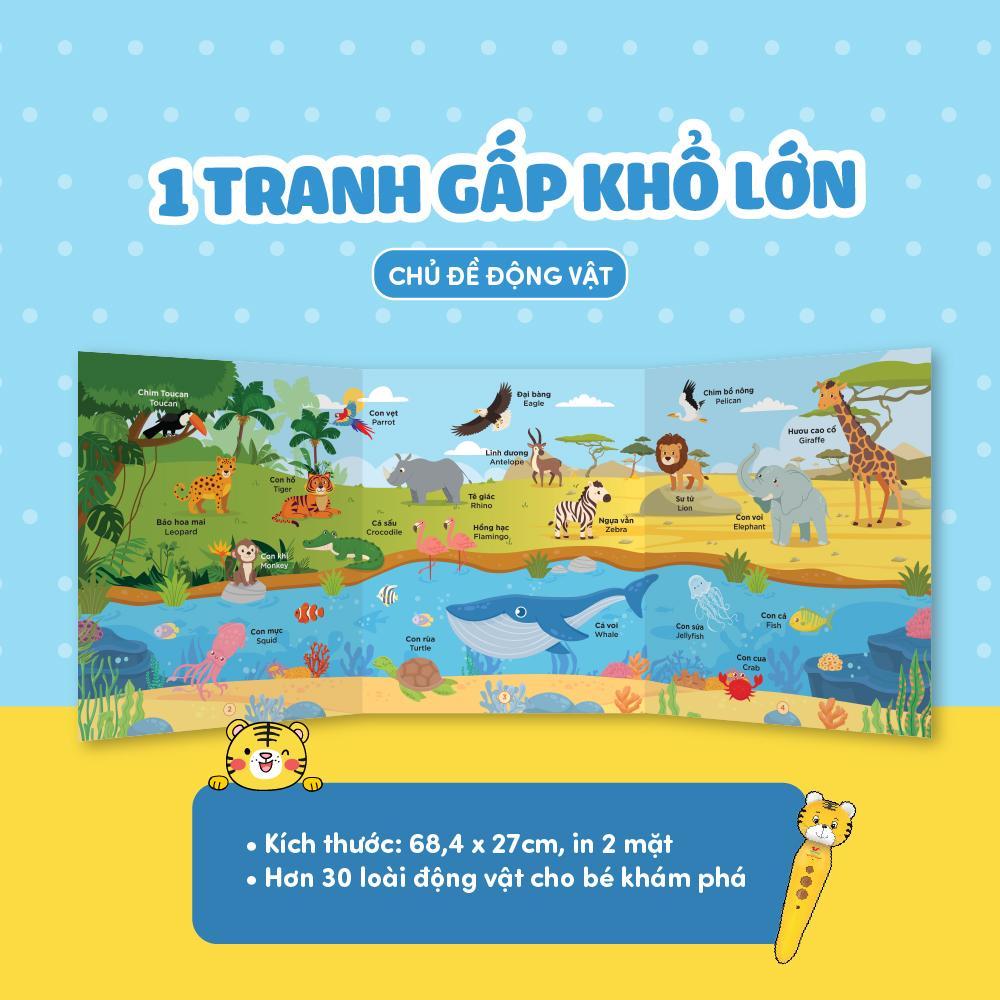 Sách - Bút Chấm Đọc-Học Tiếng Anh Tân Việt - Cô Gia Sư Tiếng Anh Bản Xứ Tại Nhà - Phiên Bản Ngỗng Mẹ (Dành Cho Trẻ Từ 0 Đến 6 Tuổi) - Tặng Sách Tỏa Sáng Trong Đêm - Chúc Ngủ Ngon Ông Già Noel