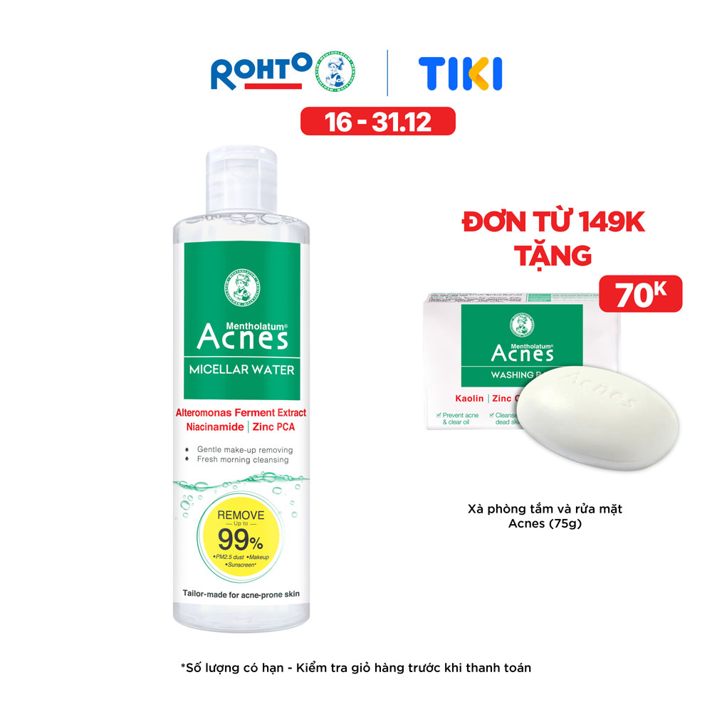 Nước tẩy trang dành cho da mụn Acnes Micellar Water 200ml