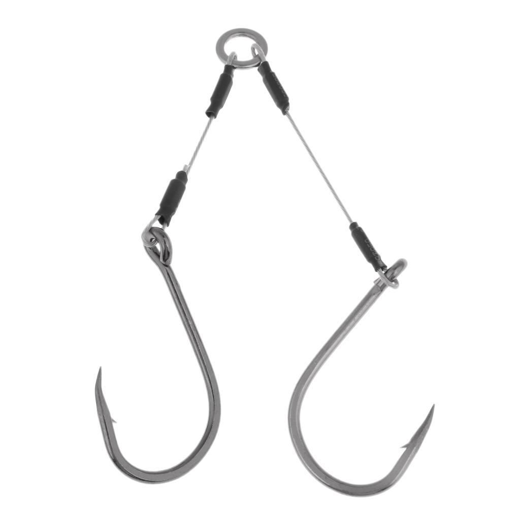 Dual Assist Hooks Double Jigging Fishing Hooks Saltwater Sea Fishing Hooks