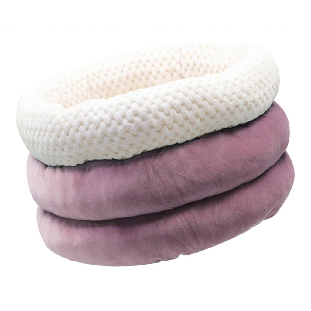 Cute Round Cave Shape Pet Sleeping Bed Cozy Winter Bed For Cat Dogs Blue