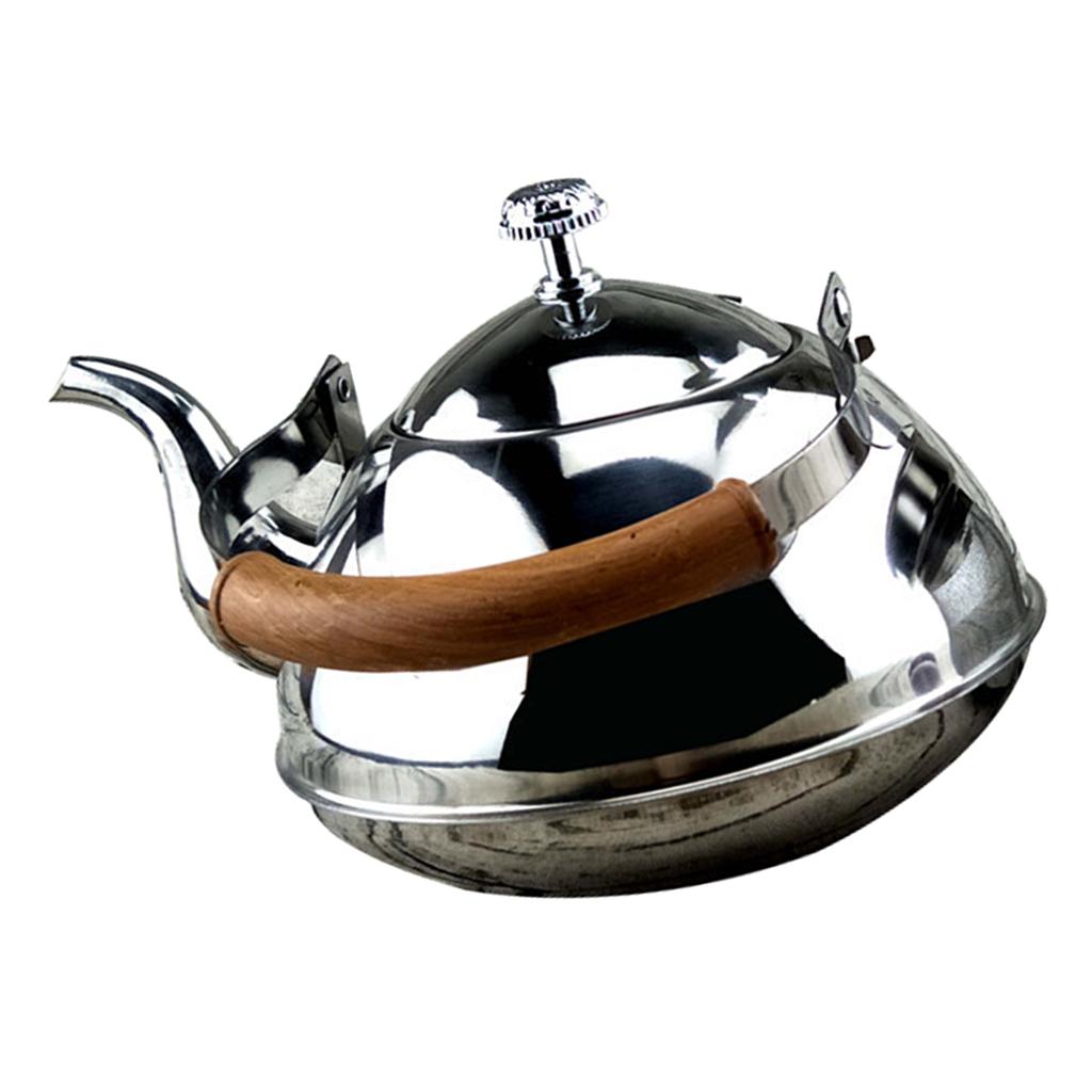Outdoor Camping Stainless Steel Kettle Kitchen Fast Boil Tea Pot Silver 1.5L 2L