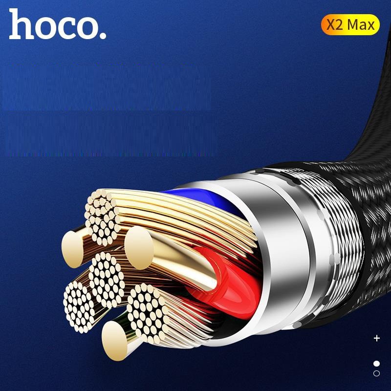 Cáp Sạc Hoco X2 MAX Dây Dù Chông Đứt Dành Cho IP - (MÀU SẮC NGẪU NHIÊN), Đầu Cắm Dẹt Tiêu Chuẩn UK, Dòng Điện 5V-2.4A - Hàng Chính Hãng