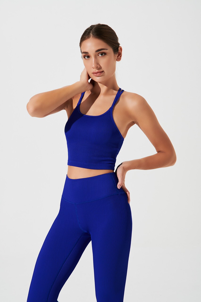 OLABEN Áo tập thể thao Yoga Gym Egypian Blue Top