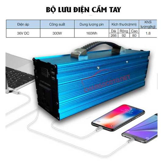 Bộ lưu trữ điện cầm tay - Pin lithium 160Wh