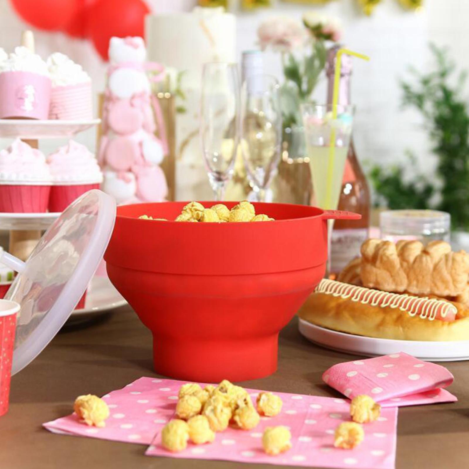 Microwave Popcorn Maker Pop Corn Collapsible Silicone Bowl Container