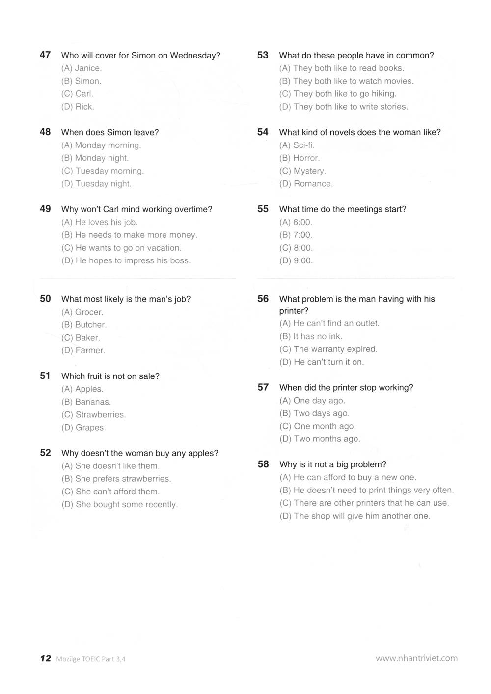 New TOEIC Actual Test Part 3,4 (Kèm CD)