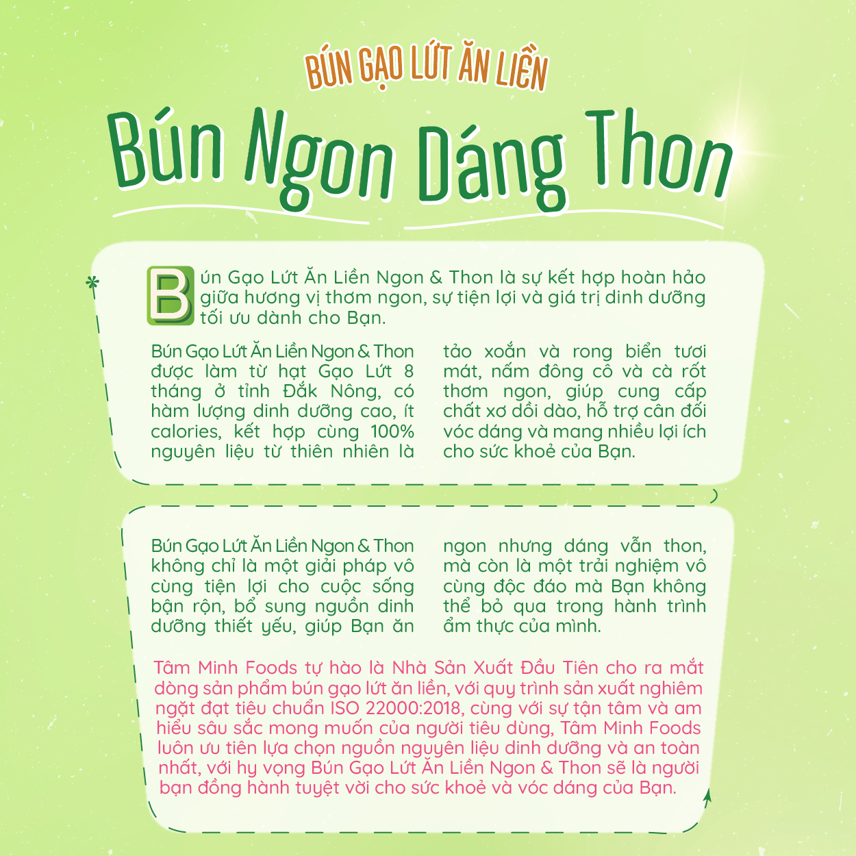 Thùng bún gạo lứt ăn liền NGON &amp; THON - Vị rau củ hạt ngũ cốc