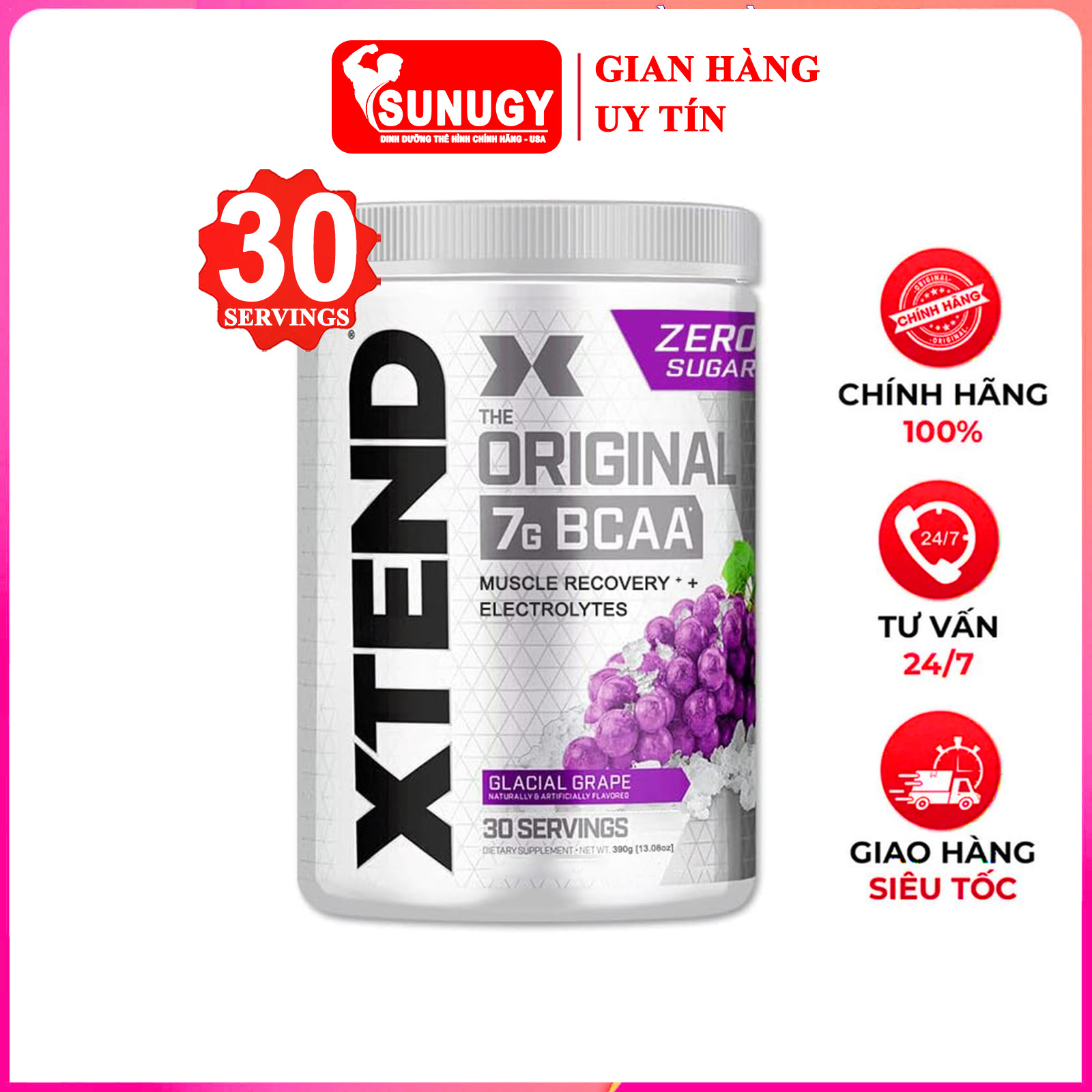 XTEND BCAA của Scivation hỗ trợ phục hồi cơ bắp, tăng sức bền sức mạnh, đốt mỡ, giảm cân, giảm mỡ bụng cho người tập gym và chơi thể thao