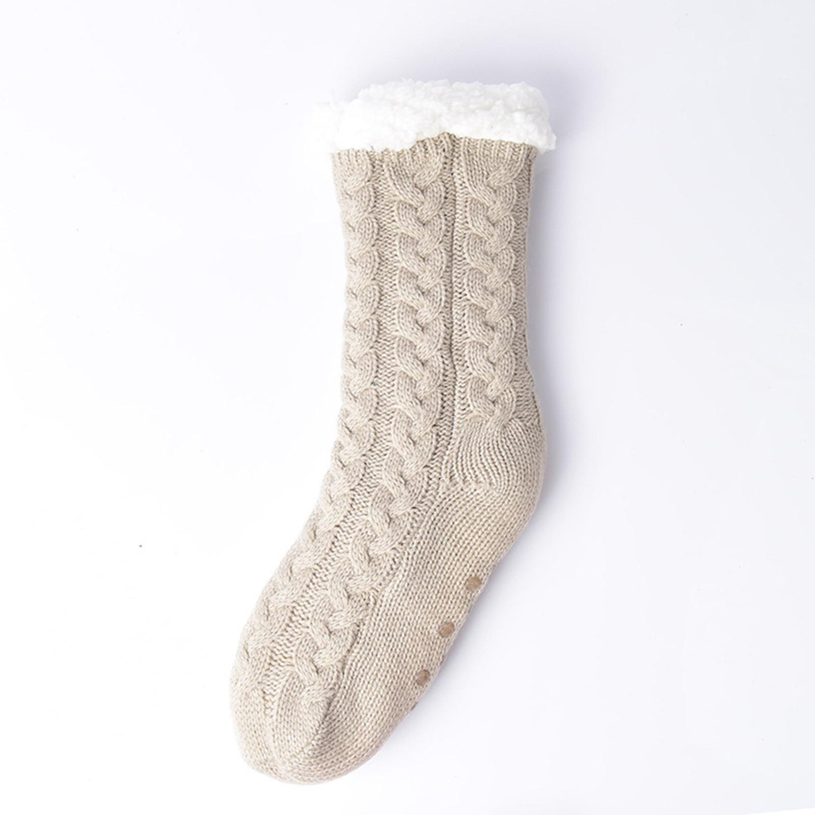 Women Plush Socks Thick Warm Non-Slip Breathable Soft Autmn Winter Home Socks