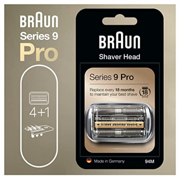 Đầu máy cạo râu điện thay thế cho Braun Series 9 Pro, 94M Silver