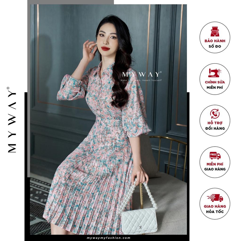 Sét Áo Váy Nữ MY Way Họa Tiết Hoa Sang Trọng 9MAB0317-9MCXB214 Ha1