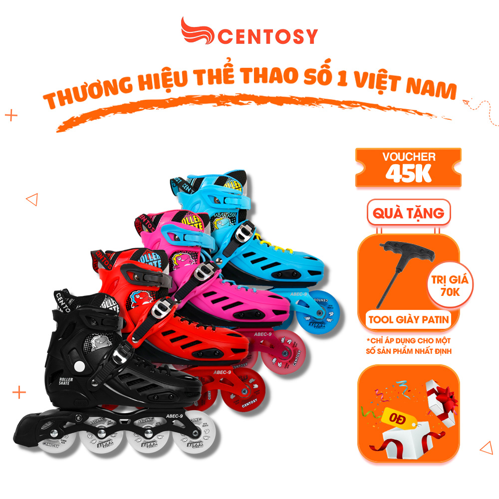 Giày Trượt Patin Trẻ Em Cao Cấp Centosy T-rex - Có Form Giầy Chắc Chắn, Phanh An Toàn