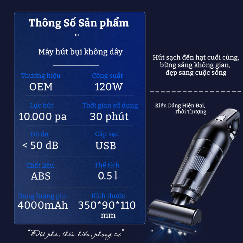 Máy Hút Bụi Mini Cầm Tay Không Dây, Ô Tô Xe Hơi, Gia Đình, Bàn Phím Laptop, Sofa, Nhà Cửa, Thảm Lông Chó Mèo