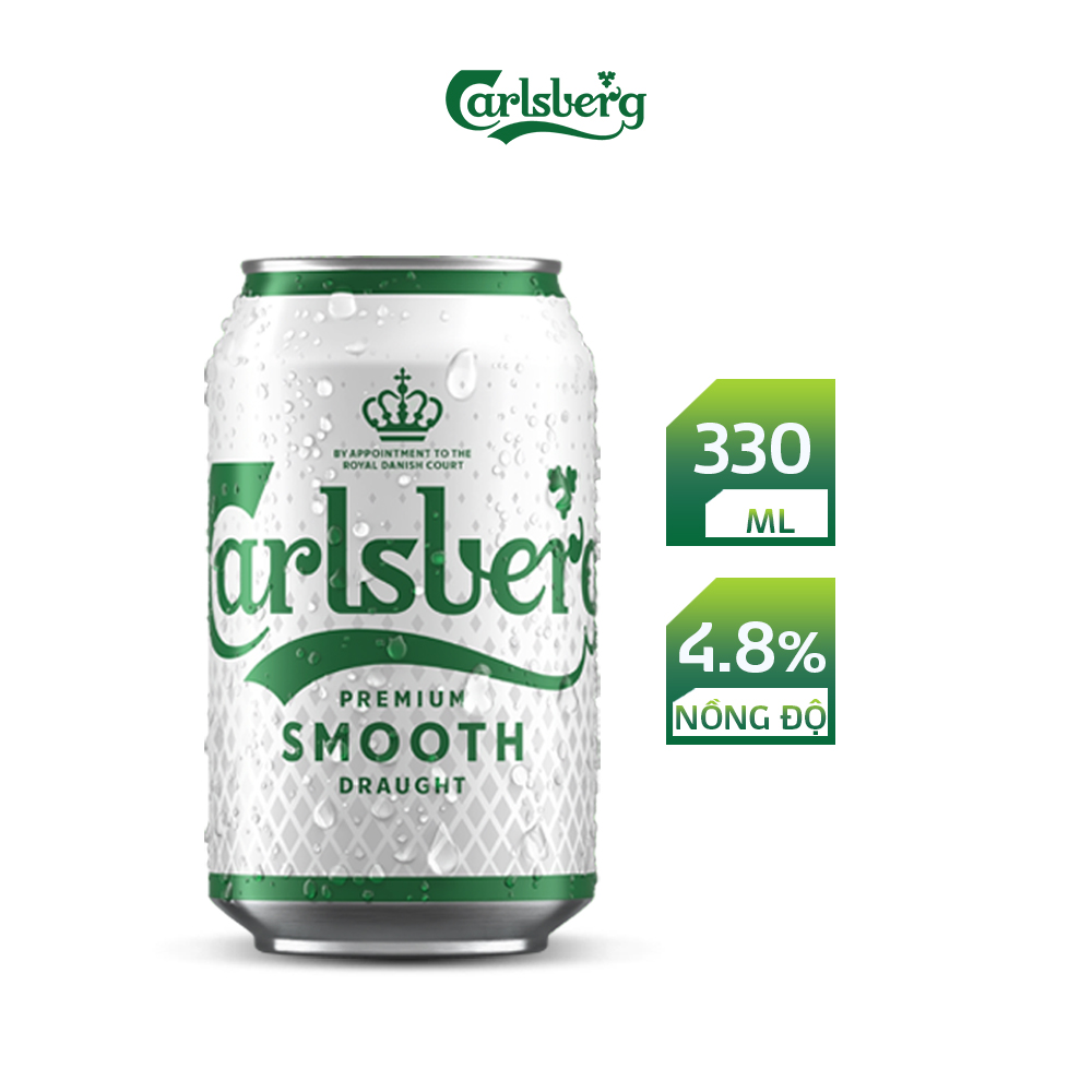 Thùng 24 lon bia Carlsberg Smooth 330ml