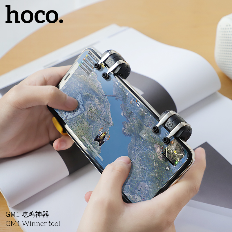 Bộ nút bấm PUBG kiêm giá đỡ điện thoại chơi game siêu cao cấp Hoco GM1 Hàng nhập khẩu