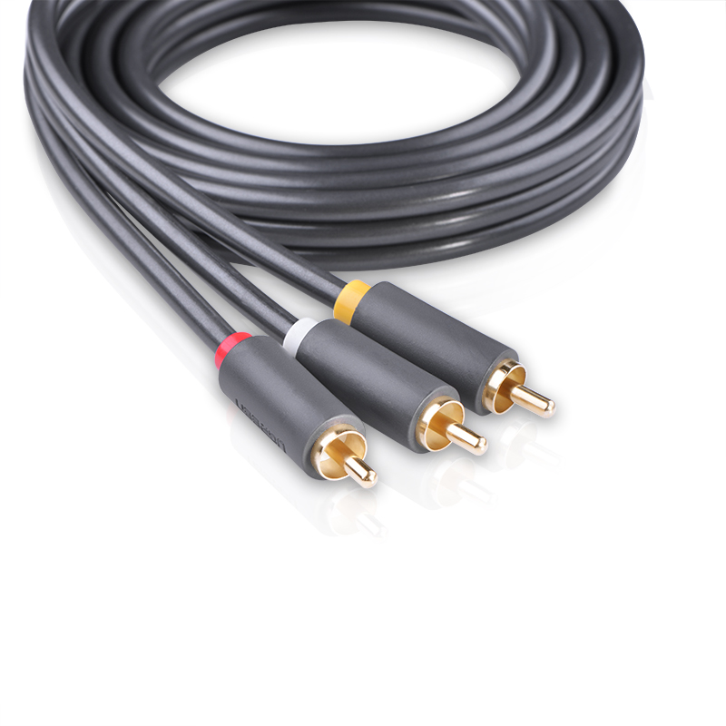 Cáp AV hoa sen 3 đầu RCA dài 5m Ugreen AV105 10527 Hàng chính hãng