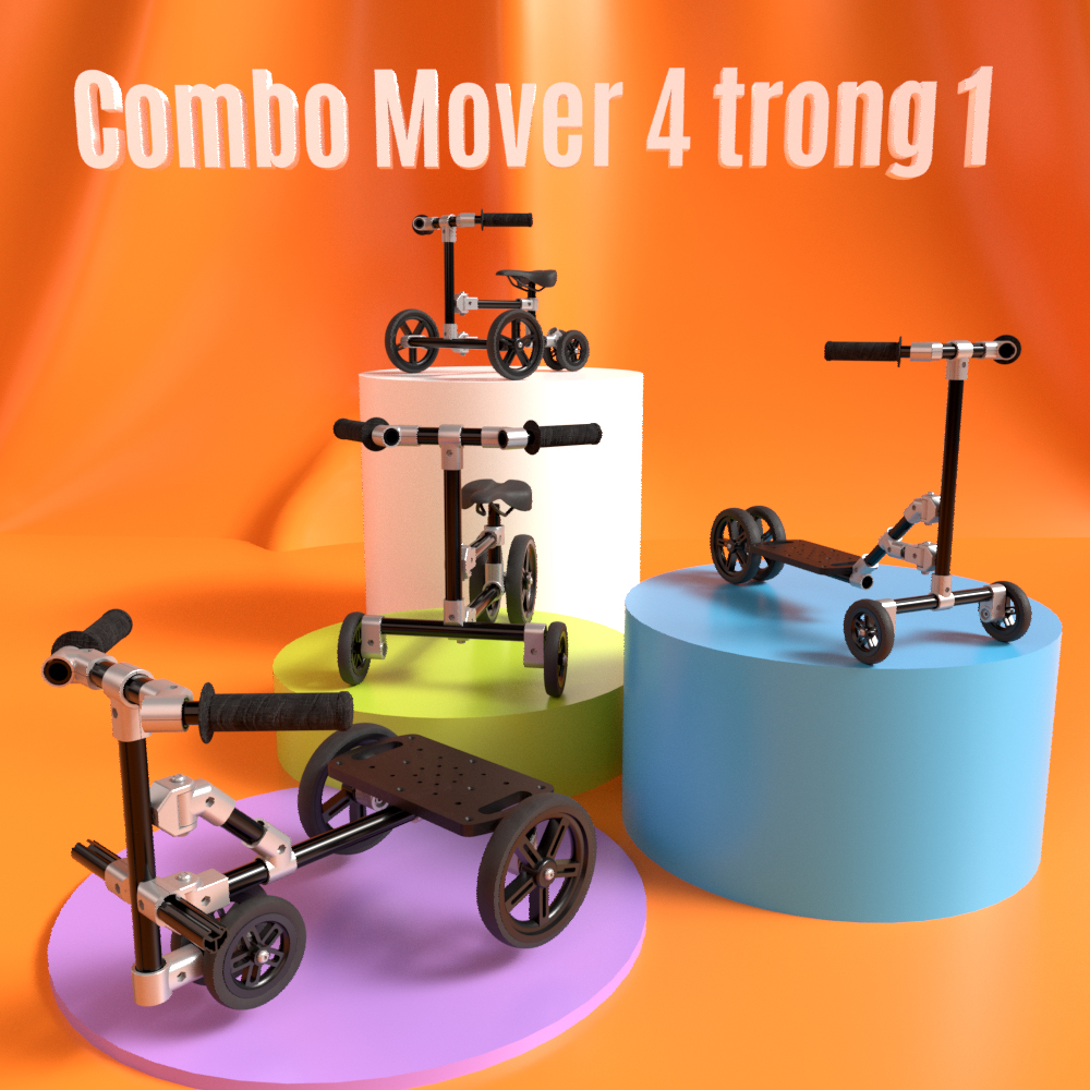 Combo Mover 4 trong 1 Ponyzo đồ chơi lắp ráp sáng tạo cho bé thông minh