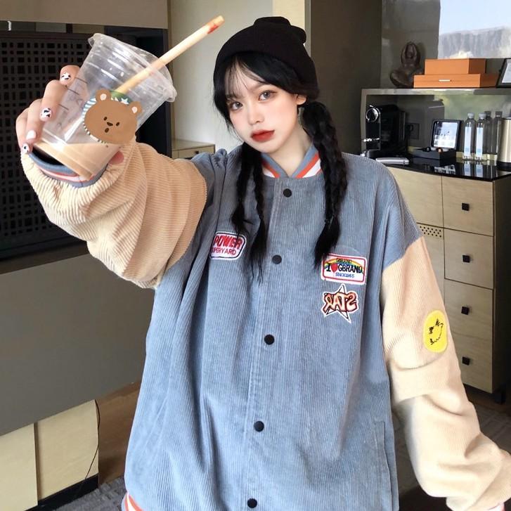 Áo khoác bomber unisex  - Áo khoác bóng chày chất NHUNG TÂM oversized trẻ trung năng động