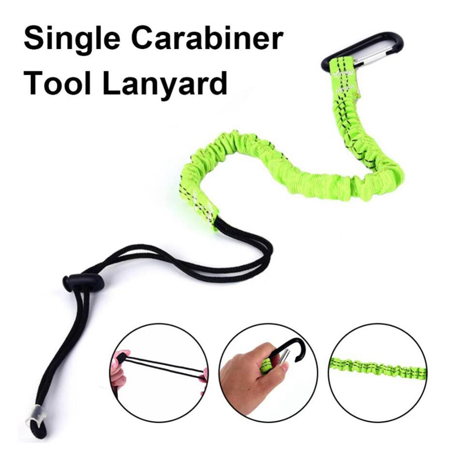 Nylon Single Carabiner Lanyard  Climbing  Rope Cord Outdoor