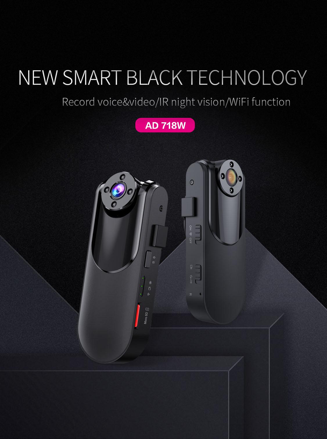 HD 1080P Mini Portable Camera DVR Cameras Digital Camcorders Night Vision Loop Recording Video Recorder Pocket Sport Cam AD718W