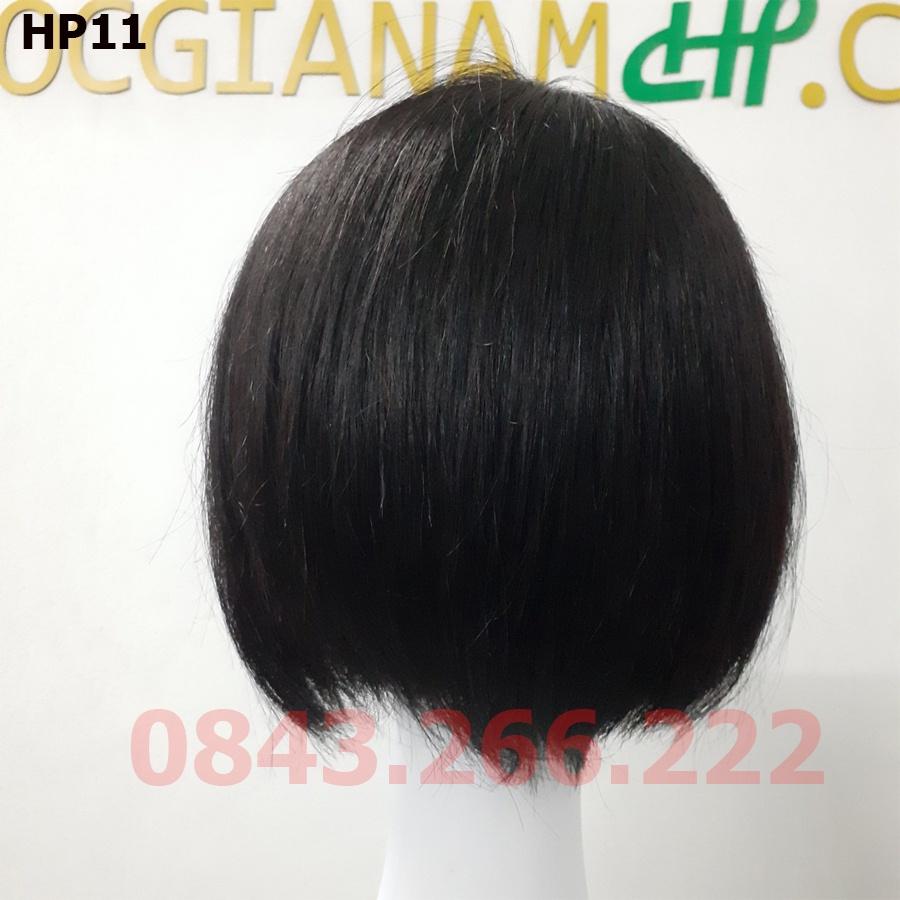 Tóc giả nữ ngắn ngang vai trẻ trung, làm từ tóc thật