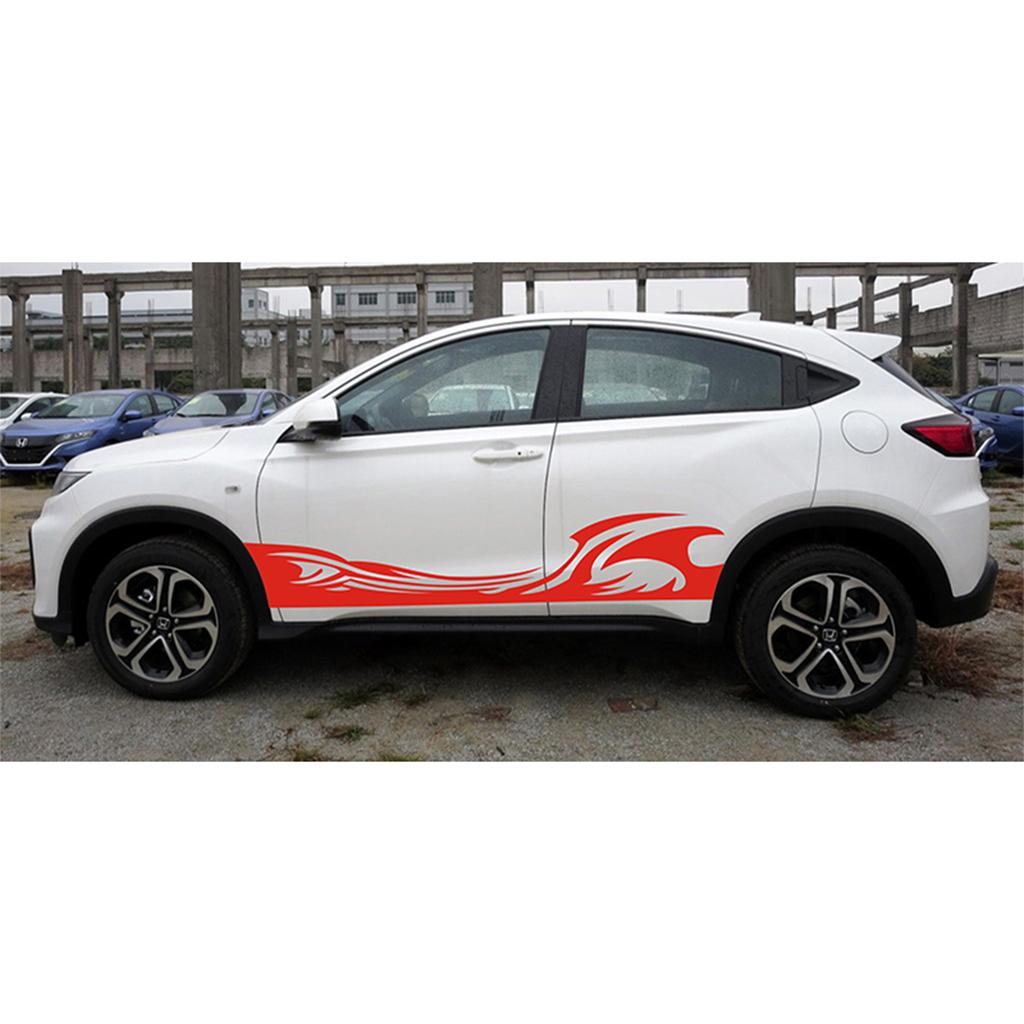 2pcs Car Rear View Side Mirror Body Stripe Vinyl Sticker DIY Graphic