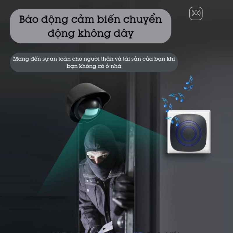 Chuông báo khách không dây báo trộm chống nước ngoài trời Homematic H453