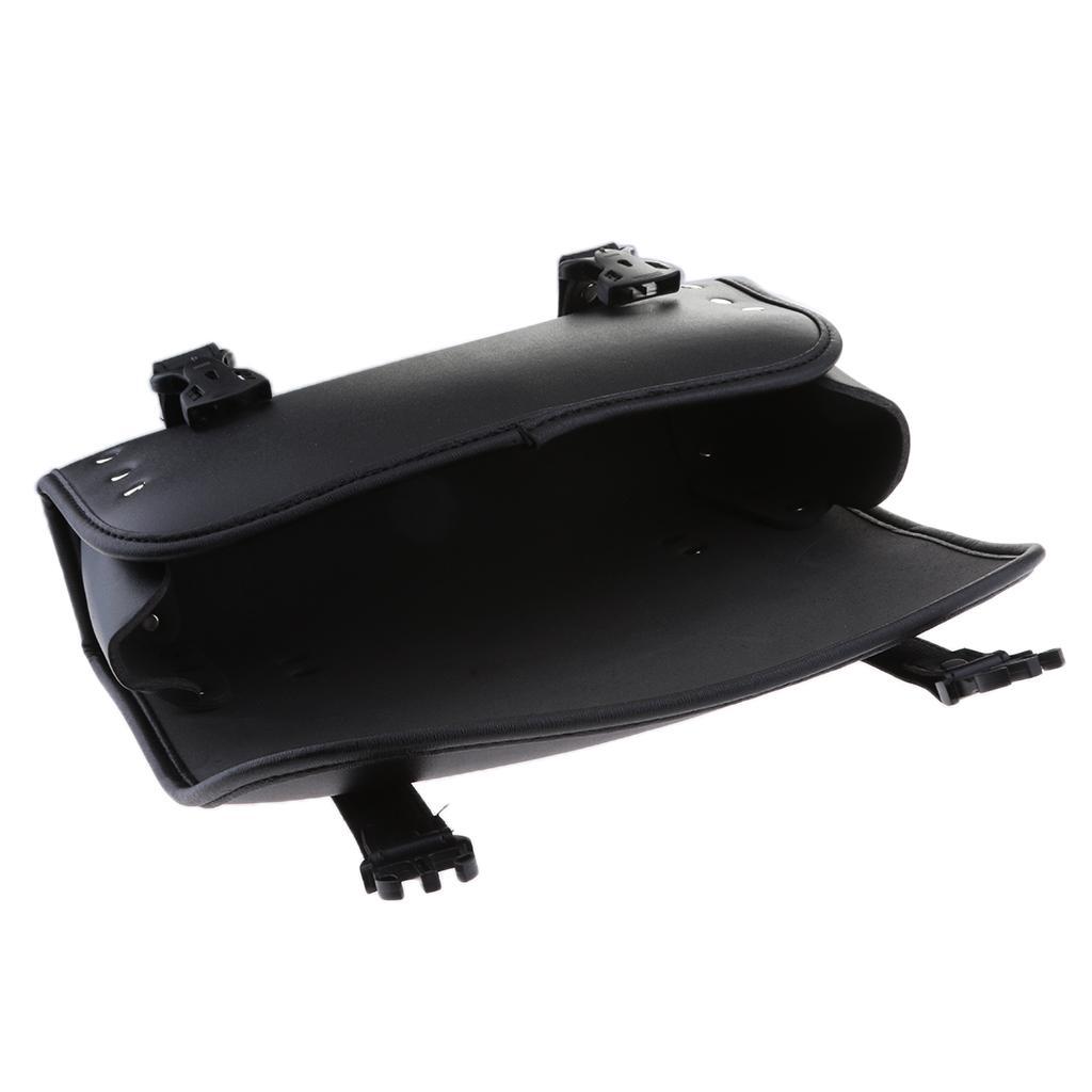 Leather Tool Bag Motorcycle Bike Handlebar Pouch Storage Bag Fork