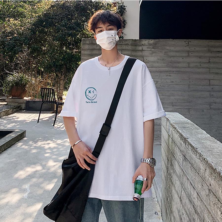 Áo thun unisex MonsterX MẶT CƯỜI VR phông tay lỡ nam nữ form rộng Oversize 3 màu