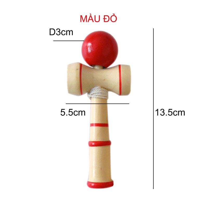 Đồ chơi tung hứng Kendama bằng gỗ tự nhiên, loại nhỏ KD3