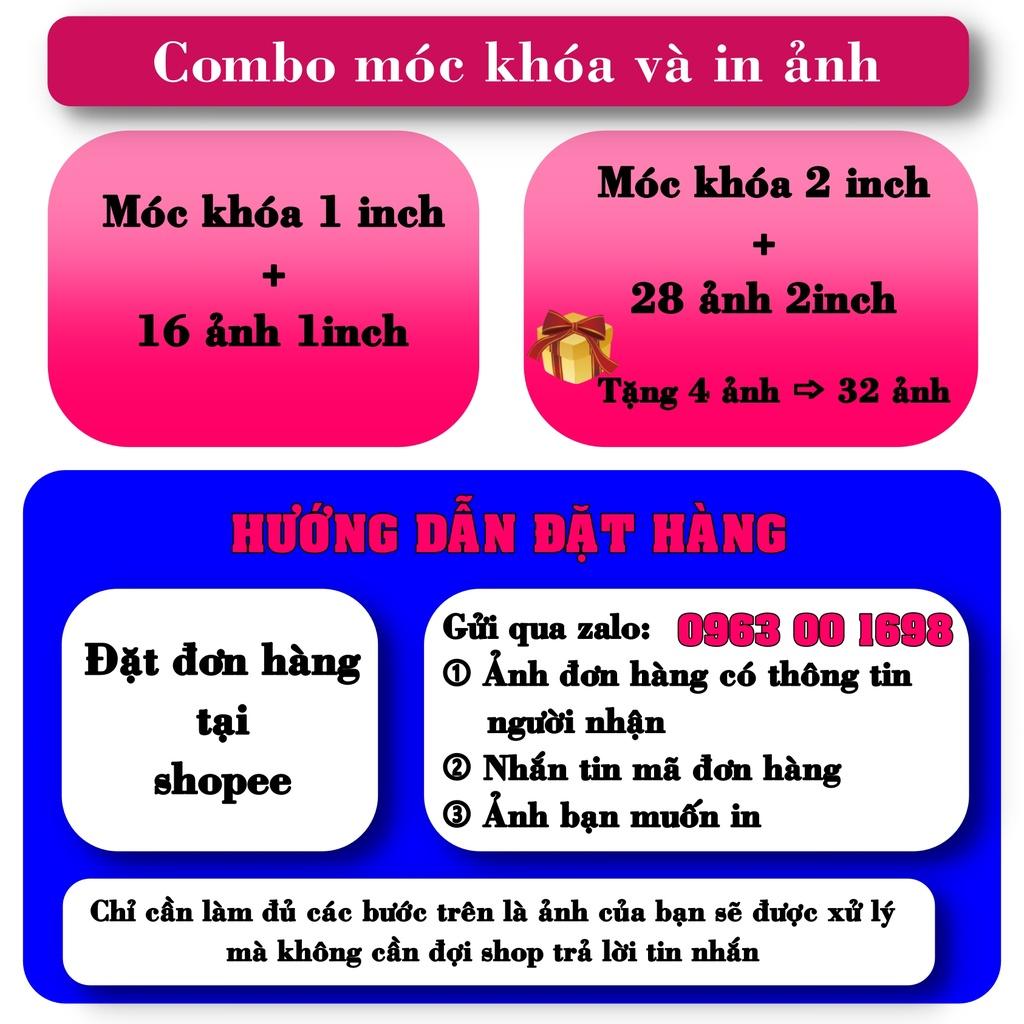 Móc khóa album ảnh và in ảnh theo yêu cầu mini 1 inch, 2 inch dễ thương độc lạ để chìa khoá xe máy