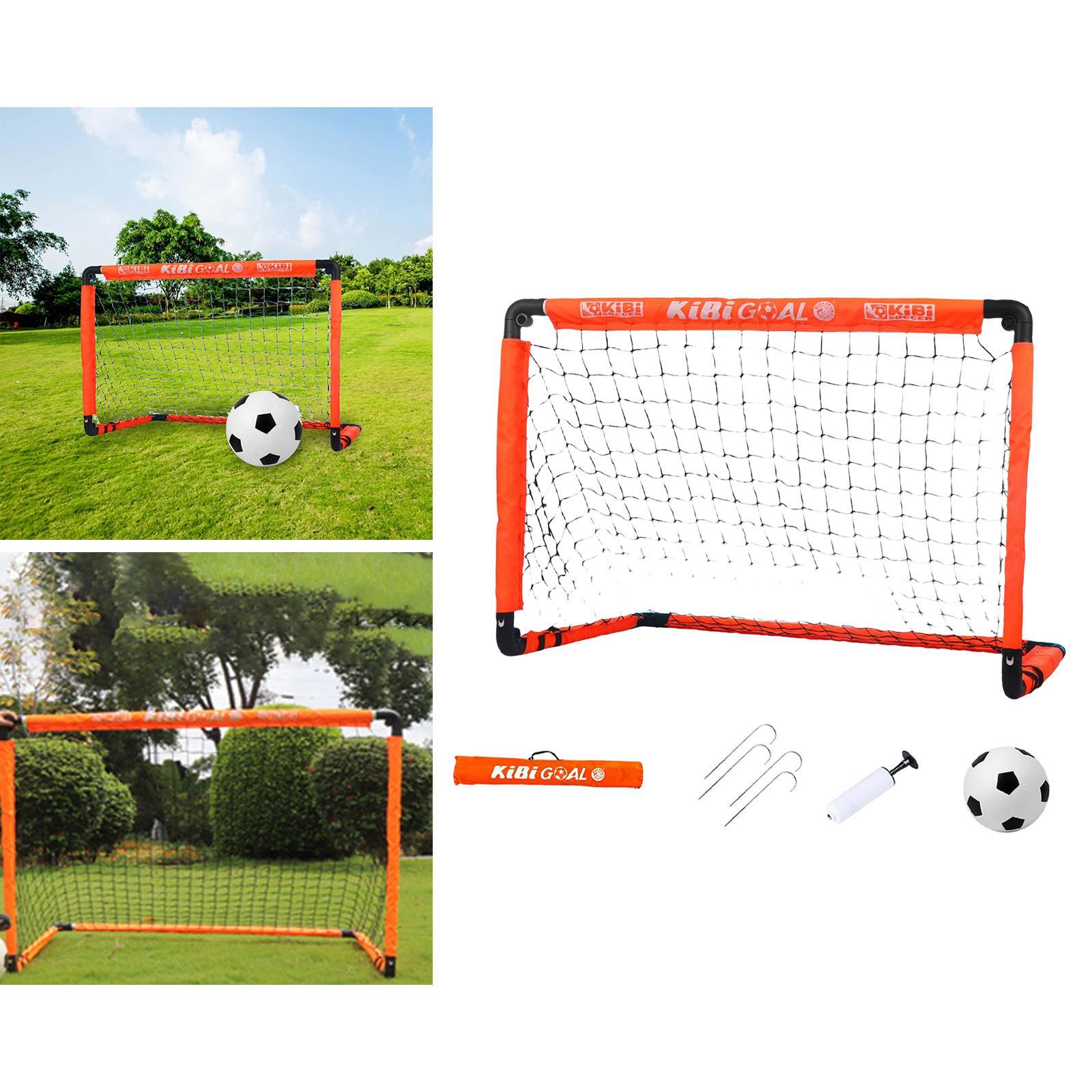 Kids Soccer Goals Portable Soccer Nets Set Outdoor Training Easy Assembly