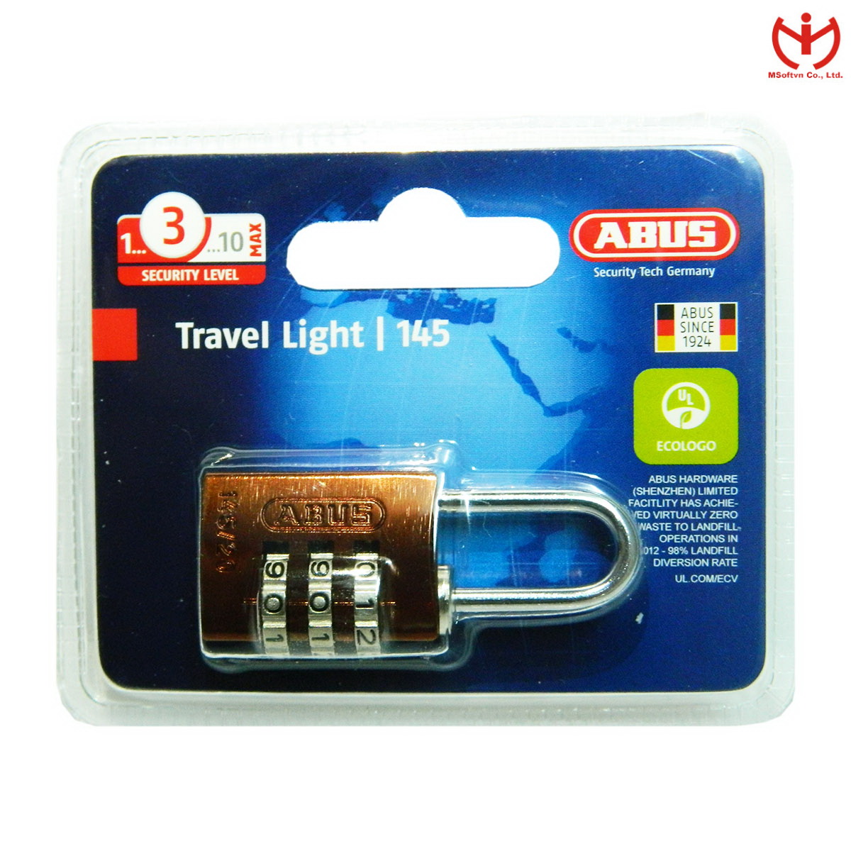 Ổ Khóa Số Abus 145/20  - Nâu