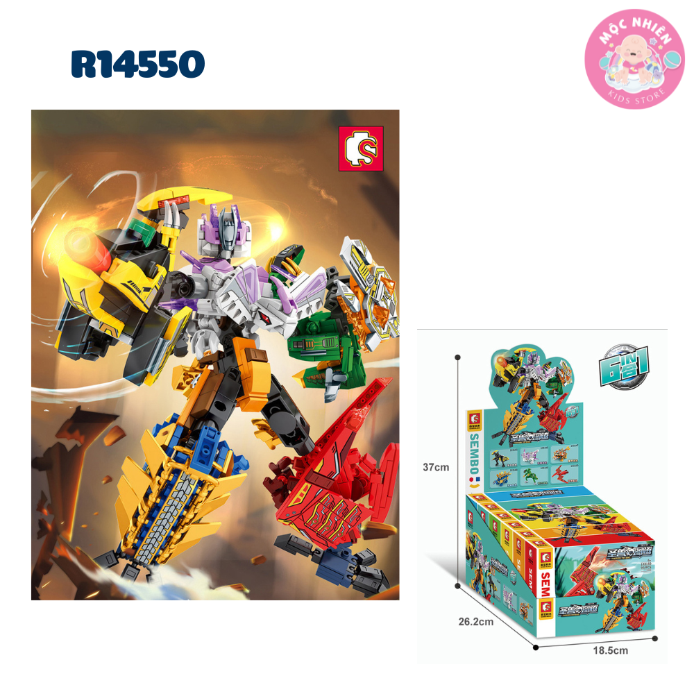 Đồ chơi lắp ráp xếp hình SEMBO BLOCK - Thánh thú mạnh thần long - Dành cho bé trai từ 6 tuổi