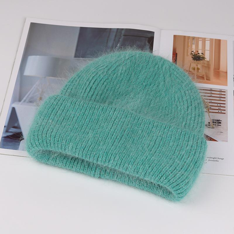 2021 Mới Thời Trang Thu Đông Cài Tóc Hình Nón Ấm Sọc Beanies Nón Thường Ngày Cho Nữ Trưởng Thành Cashmere Dệt Kim Bò Nón