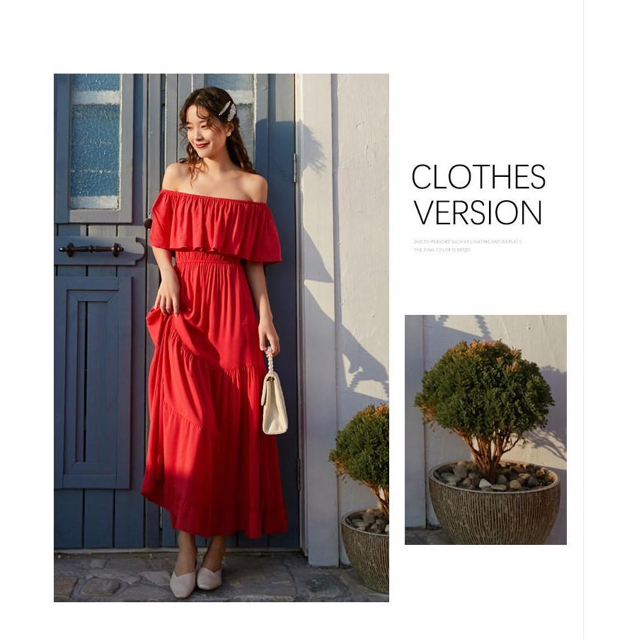 Đầm maxi trễ vai phối được nhiều kiểu dễ thương
