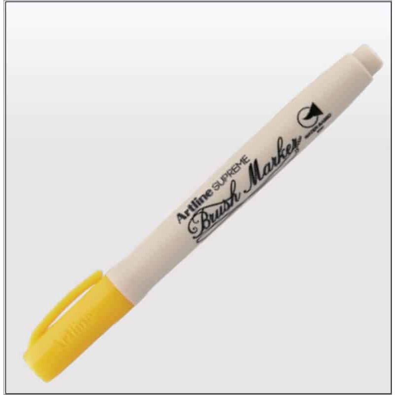 Bút cọ vẽ Brush Artline Supreme EPF-F - Màu vàng (Yellow)