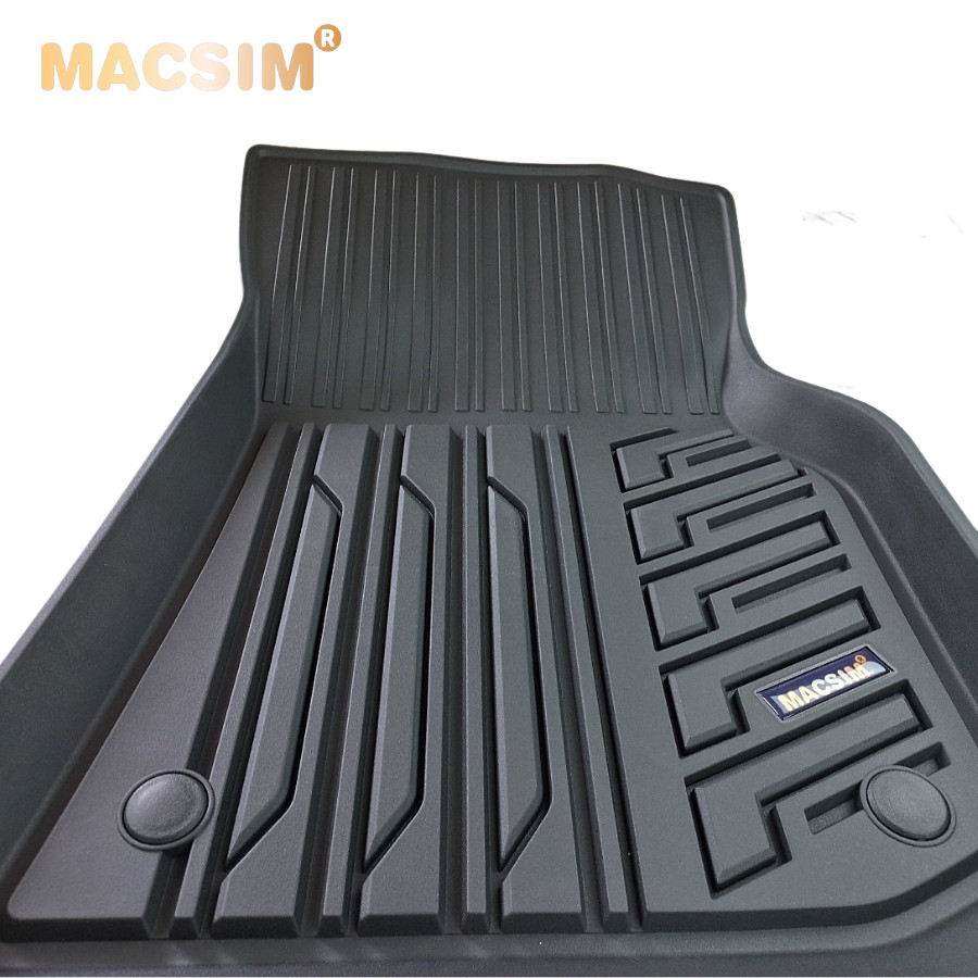 Thảm lót sàn xe ô tô  BMW X3 2018-đến nay Nhãn hiệu Macsim chất liệu nhựa TPE đúc khuôn cao cấp - màu đen