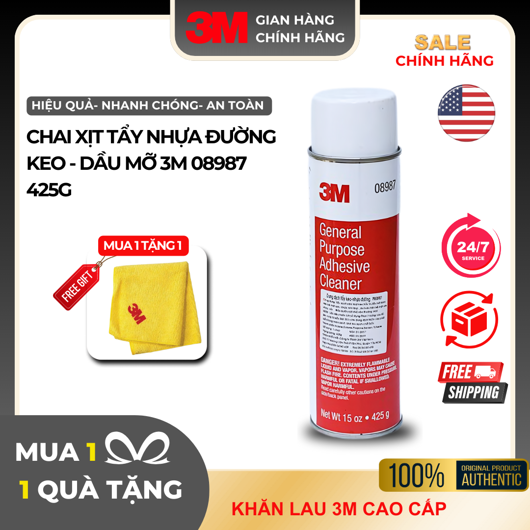 Dung Dịch Tẩy Keo, Nhựa Đường 3M 08987 (425 g)