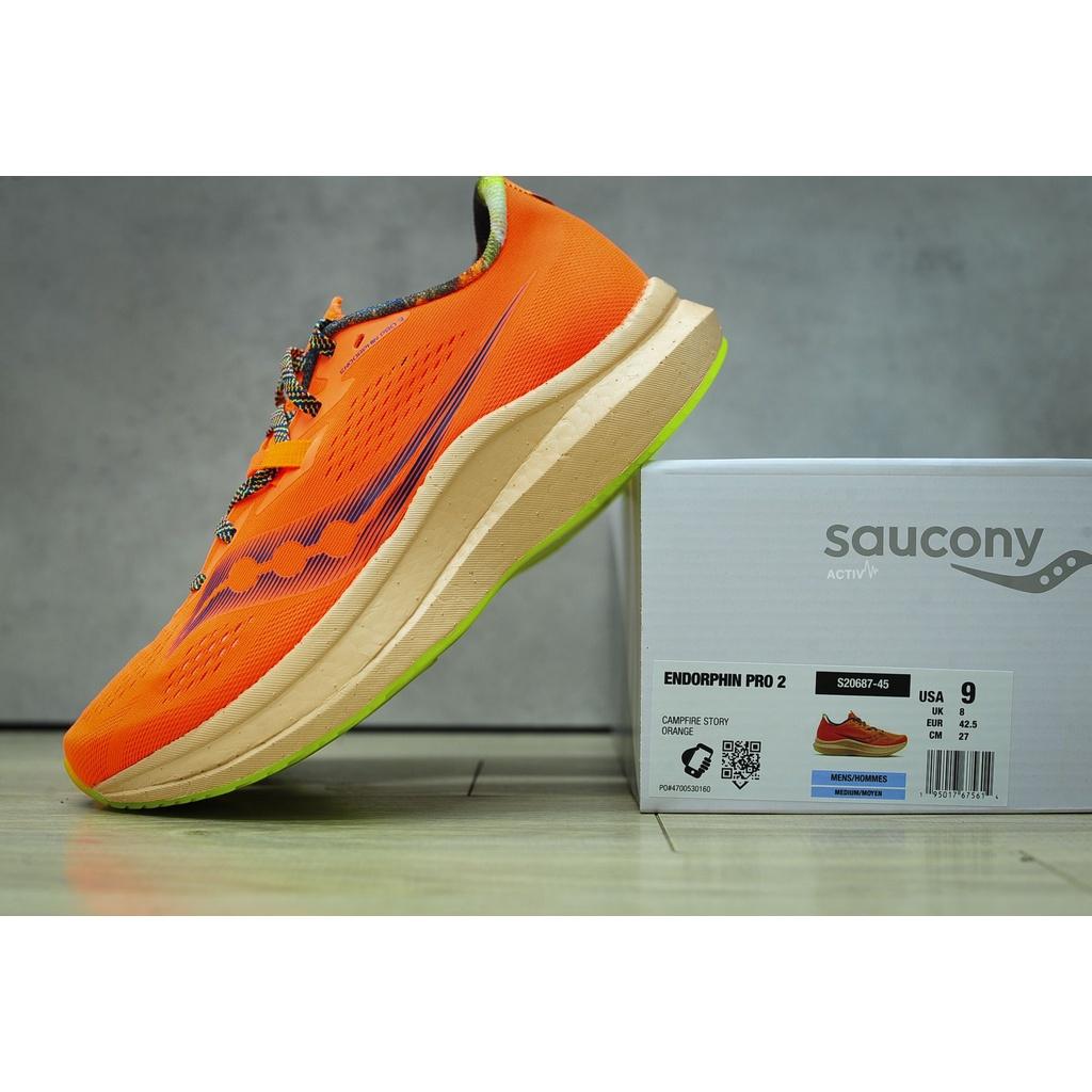 Giày Chạy Bộ Nam Saucony Endorphin Pro 2 Campfire Stories - Cam Neon